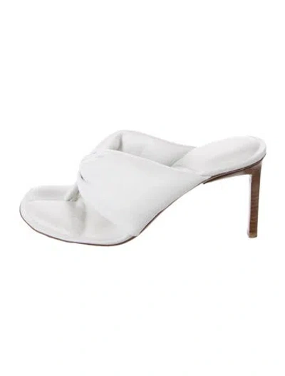 Pre-owned Jacquemus Leather Sandals In White
