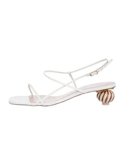Pre-owned Jacquemus Leather Sandals In White