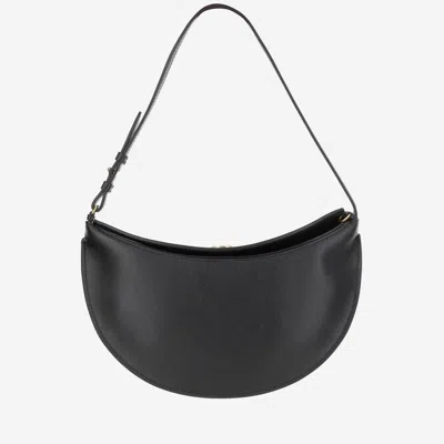 Jacquemus Leather Shoulder Bag In Black