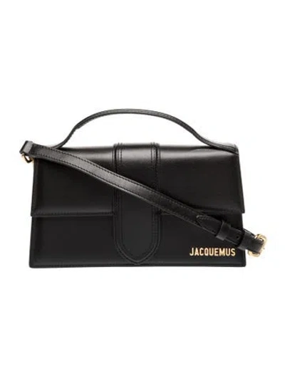 Pre-owned Jacquemus Leather Shoulder Bag In Black