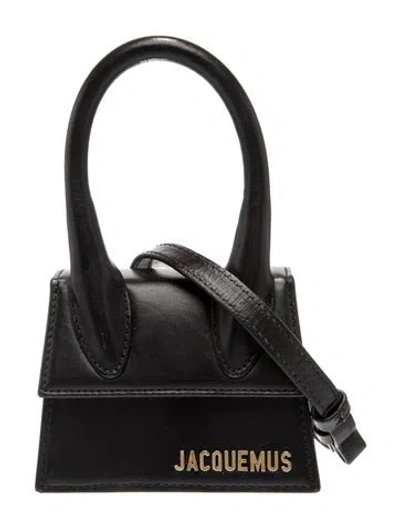 Pre-owned Jacquemus Leather Shoulder Bag In Black