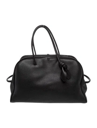 Pre-owned Jacquemus Leather Shoulder Bag In Black