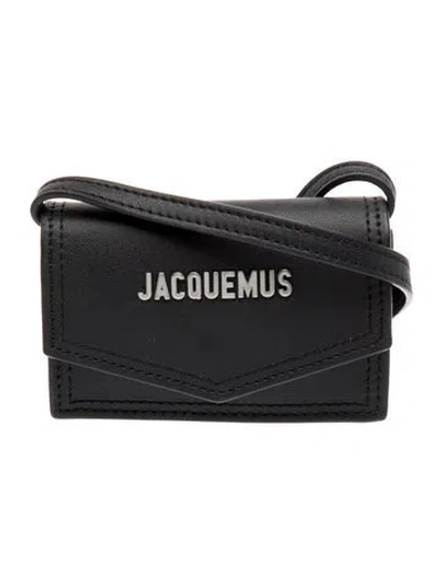 Pre-owned Jacquemus Leather Shoulder Bag In Black