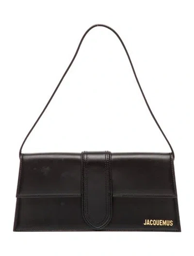 Pre-owned Jacquemus Leather Shoulder Bag In Black