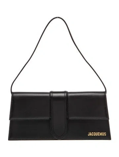 Pre-owned Jacquemus Leather Shoulder Bag In Black