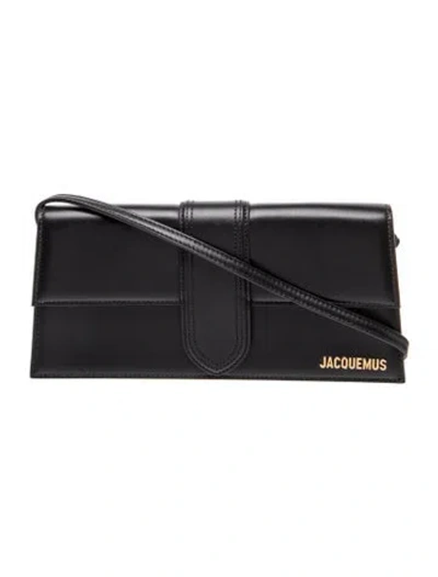 Pre-owned Jacquemus Leather Shoulder Bag In Black