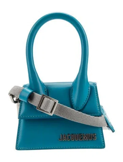 Pre-owned Jacquemus Leather Shoulder Bag In Blue