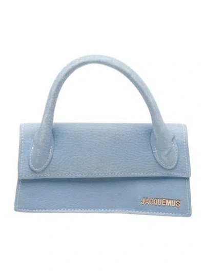 Pre-owned Jacquemus Leather Shoulder Bag In Blue