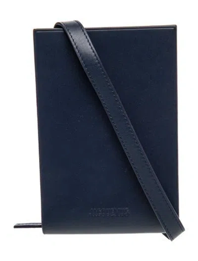 Pre-owned Jacquemus Leather Shoulder Bag In Blue