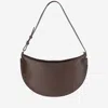 Jacquemus Small Oval Embossed-logo Shoulder Bag In Brown