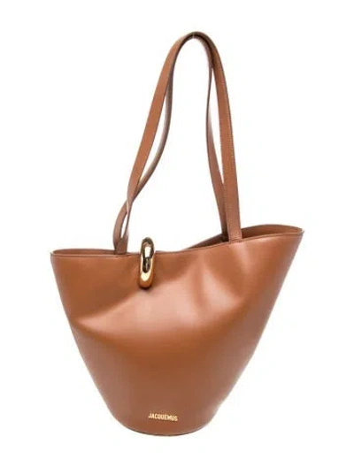 Pre-owned Jacquemus Leather Shoulder Bag In Brown