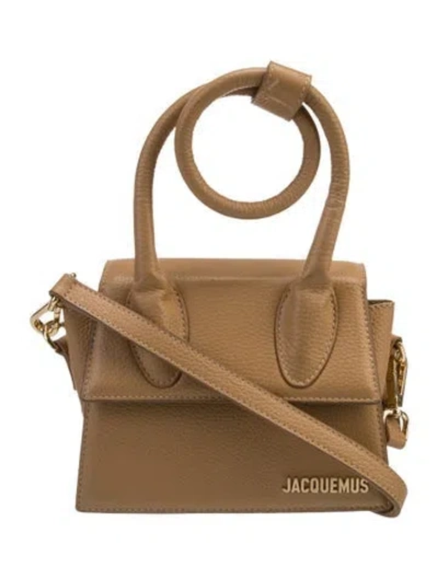 Pre-owned Jacquemus Leather Shoulder Bag In Brown