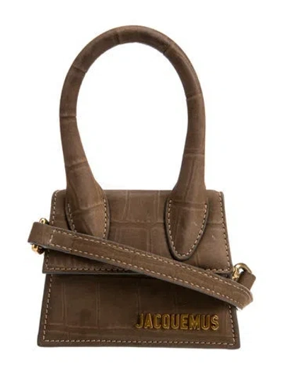 Pre-owned Jacquemus Leather Shoulder Bag In Brown