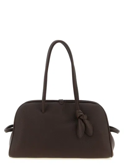 Jacquemus Leather Shoulder Bag In Brown