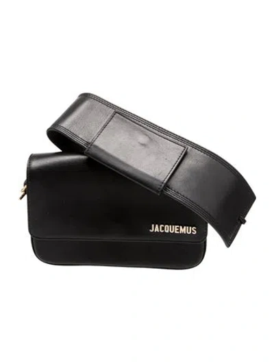 Pre-owned Jacquemus Leather Shoulder Bag In Gray