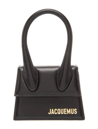 Pre-owned Jacquemus Leather Shoulder Bag In Gray