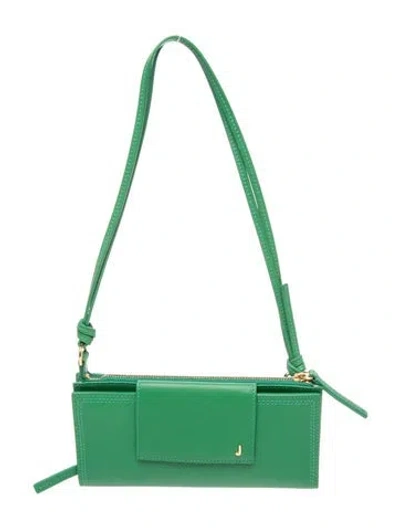 Pre-owned Jacquemus Leather Shoulder Bag In Green