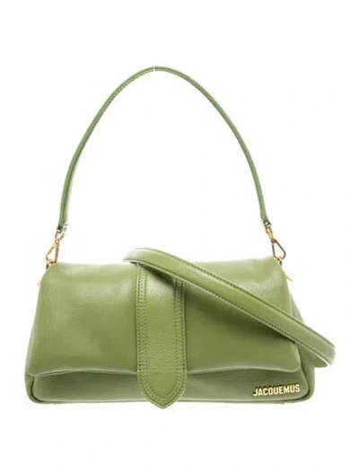 Pre-owned Jacquemus Leather Shoulder Bag In Green
