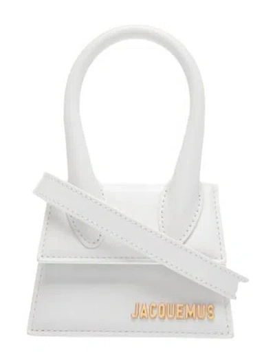 Pre-owned Jacquemus Leather Shoulder Bag Mini In White