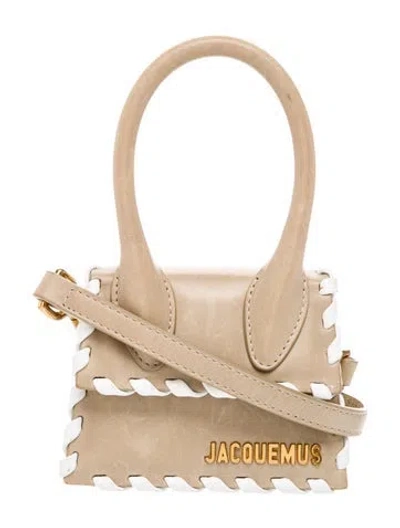 Pre-owned Jacquemus Leather Shoulder Bag In Neutral