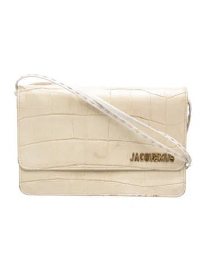 Pre-owned Jacquemus Leather Shoulder Bag In Neutral