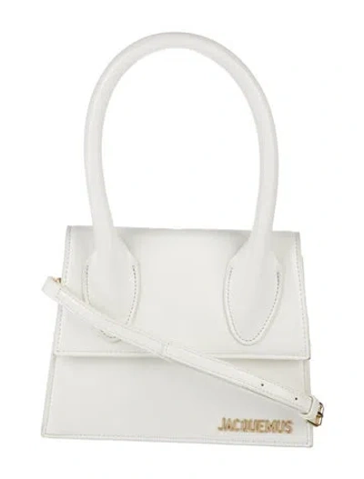 Pre-owned Jacquemus Leather Shoulder Bag In Neutral