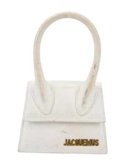 Pre-owned Jacquemus Leather Shoulder Bag In Neutral