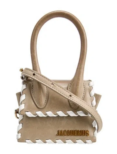 Pre-owned Jacquemus Leather Shoulder Bag In Neutral