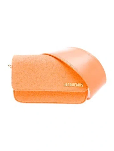 Pre-owned Jacquemus Leather Shoulder Bag In Orange