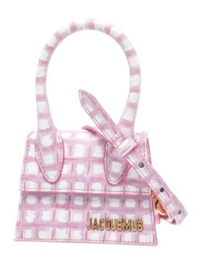 Pre-owned Jacquemus Leather Shoulder Bag In Pink