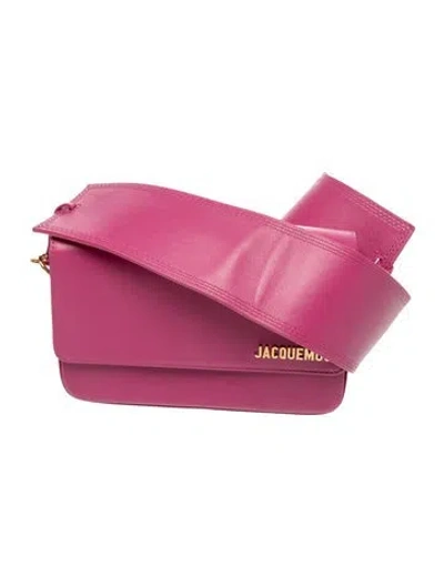 Pre-owned Jacquemus Leather Shoulder Bag In Pink