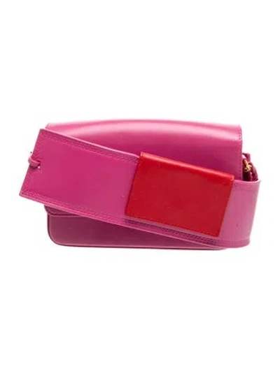 Pre-owned Jacquemus Leather Shoulder Bag In Pink