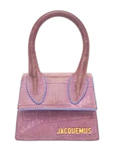 Pre-owned Jacquemus Leather Shoulder Bag In Pink
