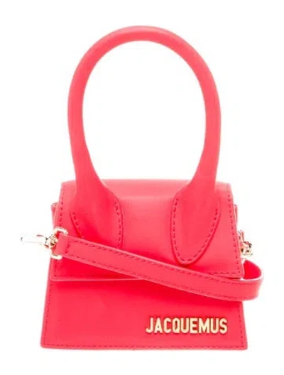 Pre-owned Jacquemus Leather Shoulder Bag In Red