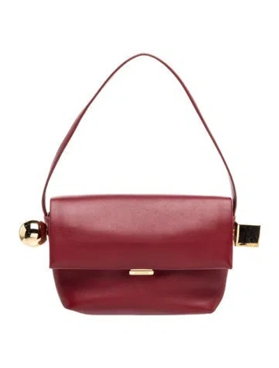 Pre-owned Jacquemus Leather Shoulder Bag In Red