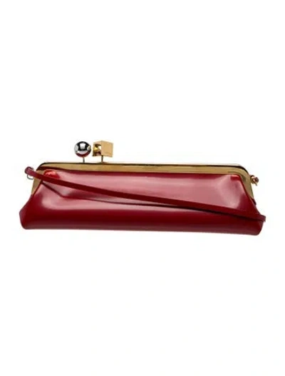 Pre-owned Jacquemus Leather Shoulder Bag In Red