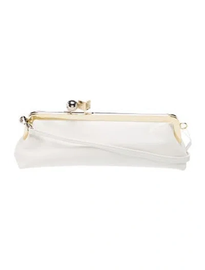 Pre-owned Jacquemus Leather Shoulder Bag W/ Tags In White