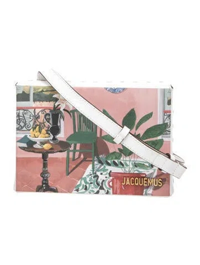 Pre-owned Jacquemus Leather Shoulder Bag In White