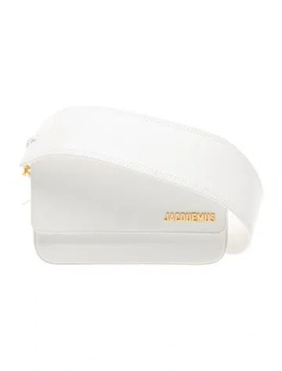 Pre-owned Jacquemus Leather Shoulder Bag In White