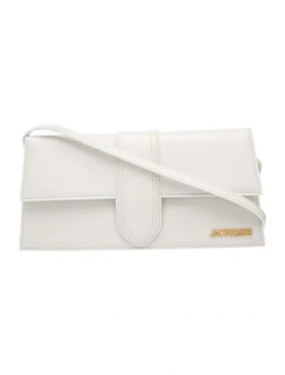 Pre-owned Jacquemus Leather Shoulder Bag In White