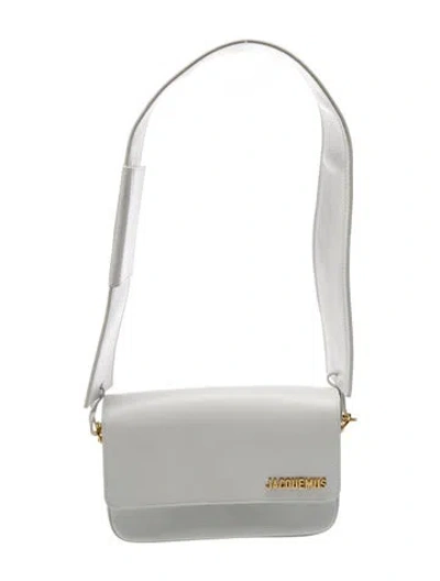 Pre-owned Jacquemus Leather Shoulder Bag In White
