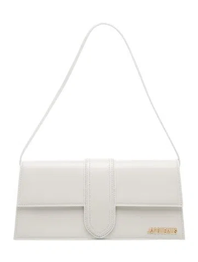 Pre-owned Jacquemus Leather Shoulder Bag In White