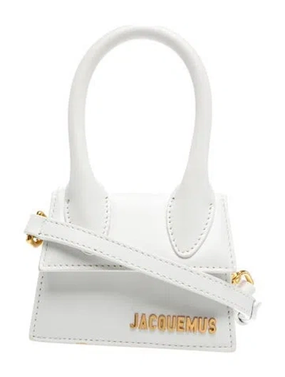 Pre-owned Jacquemus Leather Shoulder Bag In White