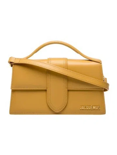 Pre-owned Jacquemus Leather Shoulder Bag In Yellow
