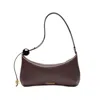 Jacquemus Womens Le Bisou Perle Leather Shoulder Bag Medium Brown In Multi
