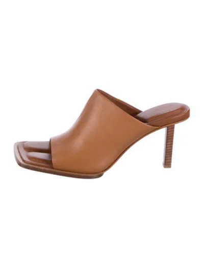 Pre-owned Jacquemus Leather Slides In Brown
