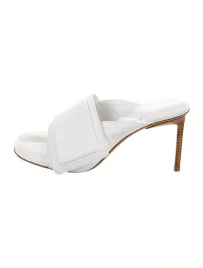 Pre-owned Jacquemus Leather Slides In White