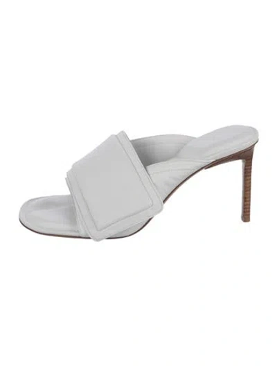 Pre-owned Jacquemus Leather Slides In White