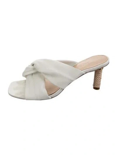 Pre-owned Jacquemus Leather Slides In White