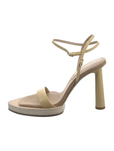 Pre-owned Jacquemus Leather Slingback Sandals In Neutral